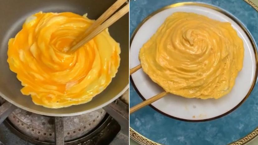 Rosette omelet