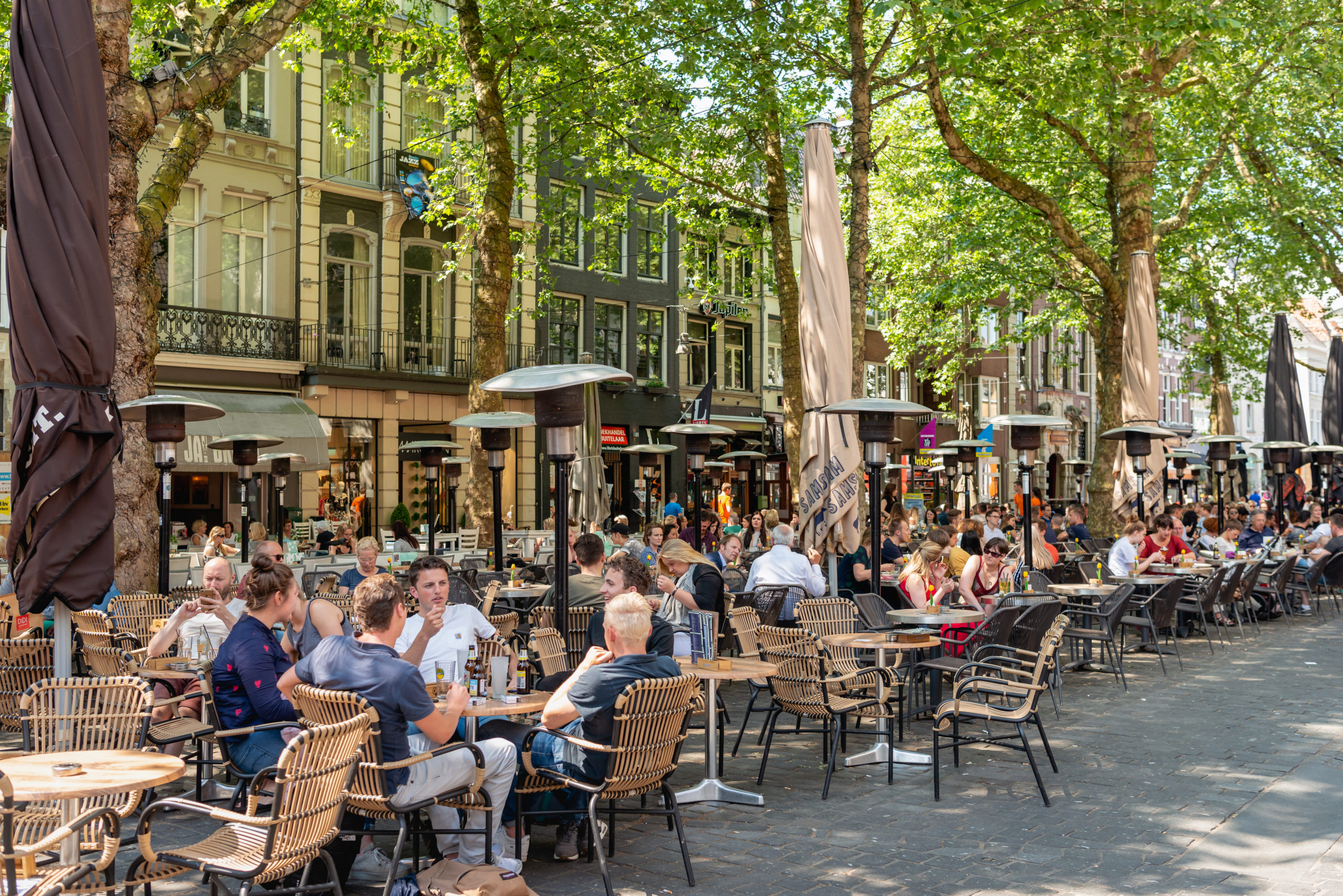 Open terras