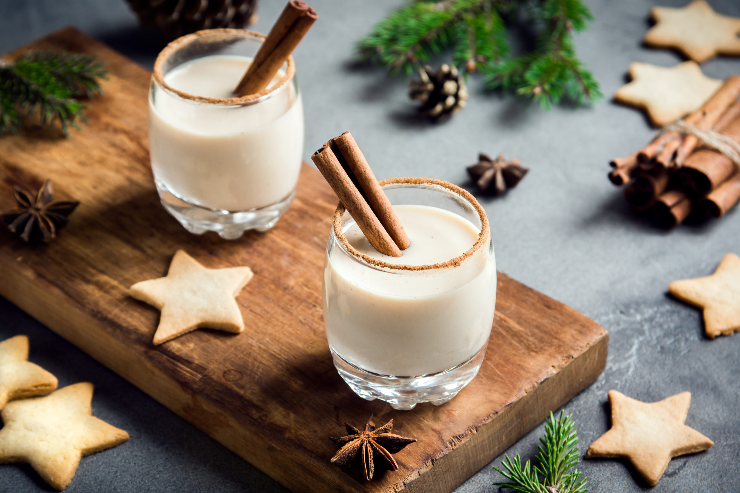 eggnog egg nog of eierpunch met kaneel
